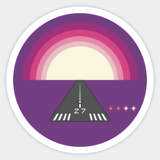 Sunset Landing Sticker